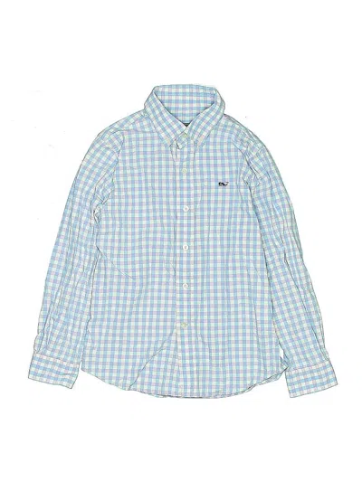 Pre-owned Vineyard Vines Kids' Long Sleeve Button Down Shirt In Blue