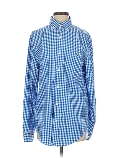 Pre-owned Vineyard Vines Long Sleeve Button Down Shirt In Blue