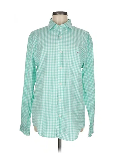 Pre-owned Vineyard Vines Long Sleeve Button Down Shirt In Blue