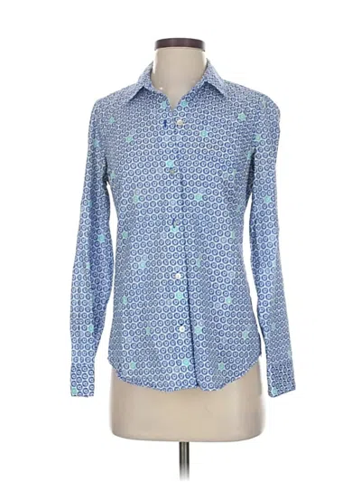 Pre-owned Vineyard Vines Long Sleeve Button Down Shirt In Blue