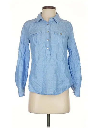 Pre-owned Vineyard Vines Long Sleeve Button Down Shirt In Blue