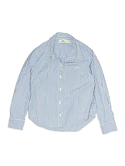 Pre-owned Vineyard Vines Kids' Long Sleeve Button Down Shirt In Blue