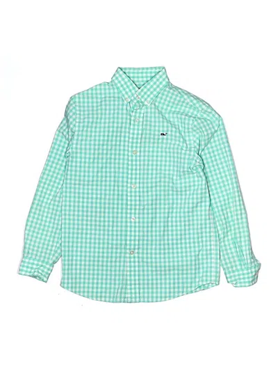 Pre-owned Vineyard Vines Kids' Long Sleeve Button Down Shirt In Blue