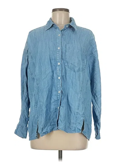 Pre-owned Vineyard Vines Long Sleeve Button Down Shirt In Blue