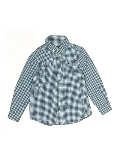 Pre-owned Vineyard Vines Kids' Long Sleeve Button Down Shirt In Blue