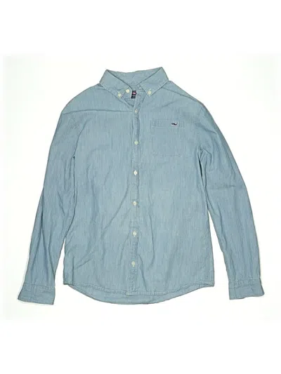 Pre-owned Vineyard Vines Kids' Long Sleeve Button Down Shirt In Blue