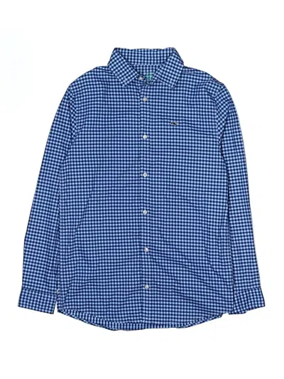 Pre-owned Vineyard Vines Kids' Long Sleeve Button Down Shirt In Blue