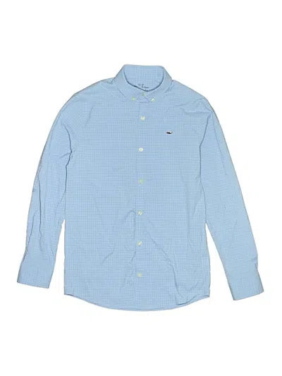 Pre-owned Vineyard Vines Kids' Long Sleeve Button Down Shirt In Blue