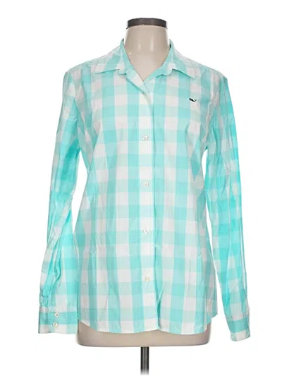 Pre-owned Vineyard Vines Long Sleeve Button Down Shirt In Blue