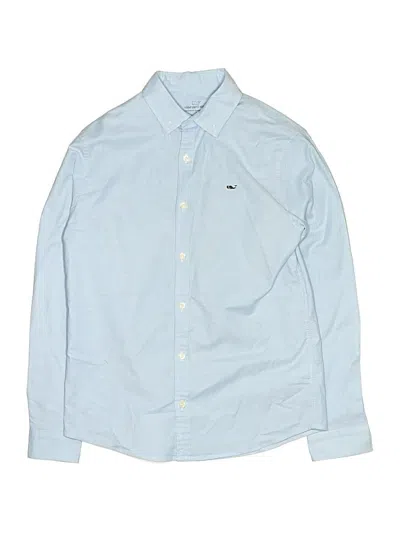 Pre-owned Vineyard Vines Kids' Long Sleeve Button Down Shirt In Blue