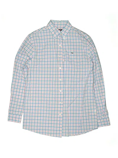 Pre-owned Vineyard Vines Kids' Long Sleeve Button Down Shirt In Blue