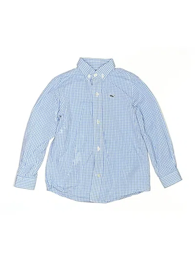 Pre-owned Vineyard Vines Kids' Long Sleeve Button Down Shirt In Blue