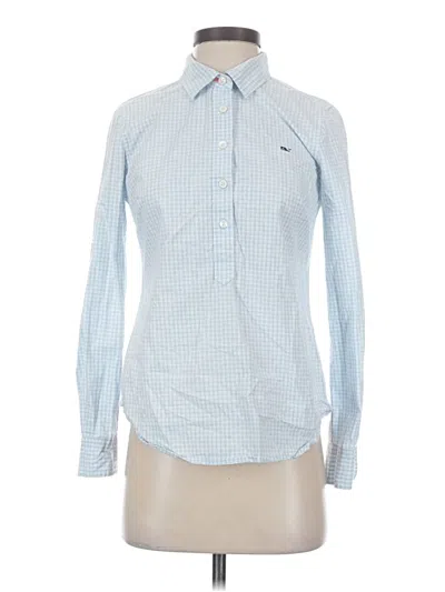 Pre-owned Vineyard Vines Long Sleeve Button Down Shirt In Blue
