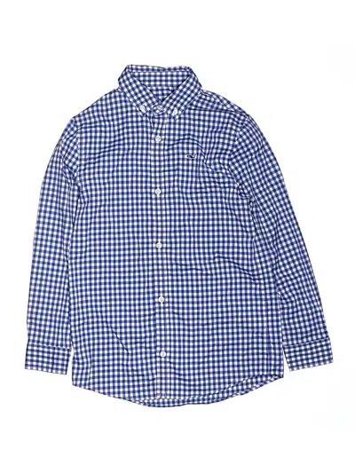 Pre-owned Vineyard Vines Kids' Long Sleeve Button Down Shirt In Blue
