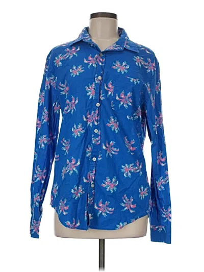 Pre-owned Vineyard Vines Long Sleeve Button Down Shirt In Blue