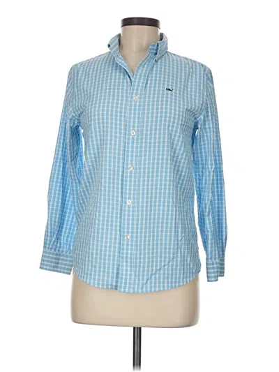 Pre-owned Vineyard Vines Long Sleeve Button Down Shirt In Blue
