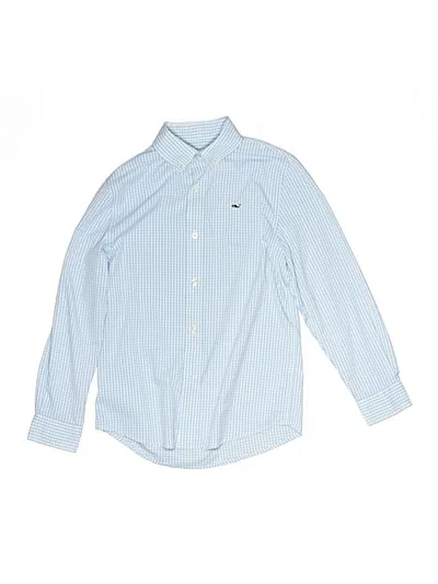 Pre-owned Vineyard Vines Kids' Long Sleeve Button Down Shirt In Blue