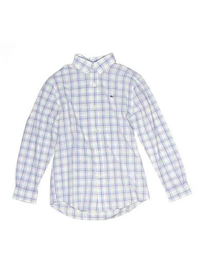 Pre-owned Vineyard Vines Kids' Long Sleeve Button Down Shirt In Blue