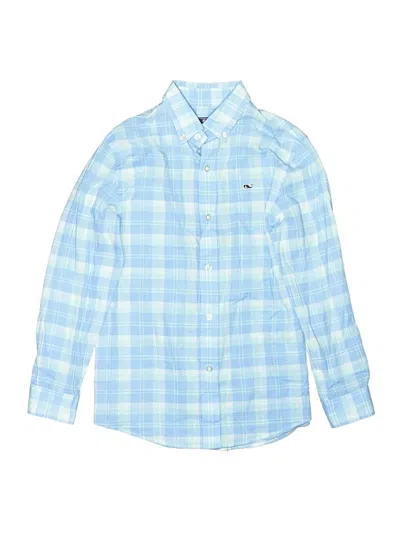 Pre-owned Vineyard Vines Kids' Long Sleeve Button Down Shirt In Blue