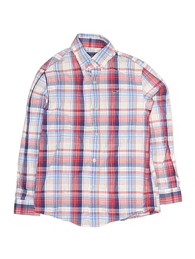 Pre-owned Vineyard Vines Kids' Long Sleeve Button Down Shirt In Blue