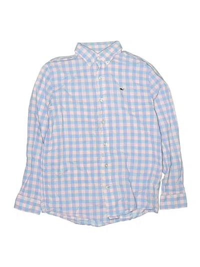 Pre-owned Vineyard Vines Kids' Long Sleeve Button Down Shirt In Blue
