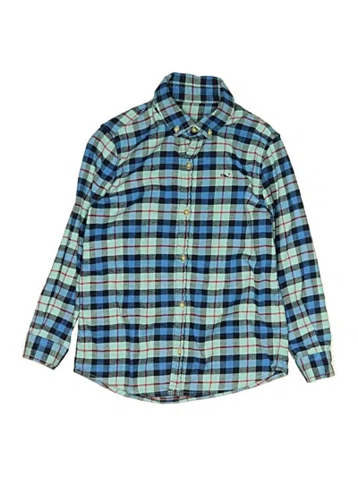 Pre-owned Vineyard Vines Kids' Long Sleeve Button Down Shirt In Blue