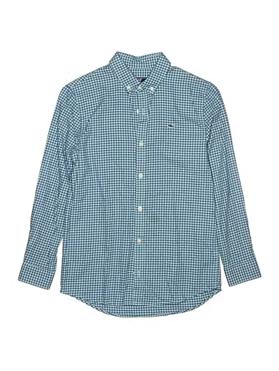 Pre-owned Vineyard Vines Kids' Long Sleeve Button Down Shirt In Blue