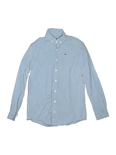 Pre-owned Vineyard Vines Kids' Long Sleeve Button Down Shirt In Blue