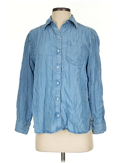 Pre-owned Vineyard Vines Long Sleeve Button Down Shirt In Blue