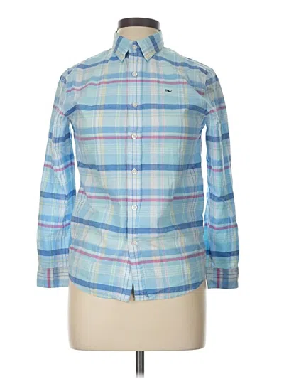 Pre-owned Vineyard Vines Long Sleeve Button Down Shirt In Blue