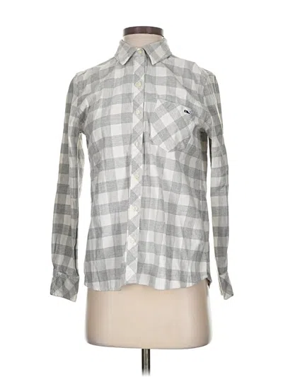 Pre-owned Vineyard Vines Long Sleeve Button Down Shirt In Gray