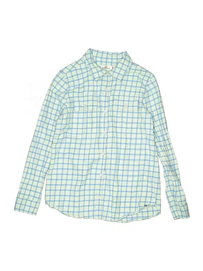 Pre-owned Vineyard Vines Kids' Long Sleeve Button Down Shirt In Green