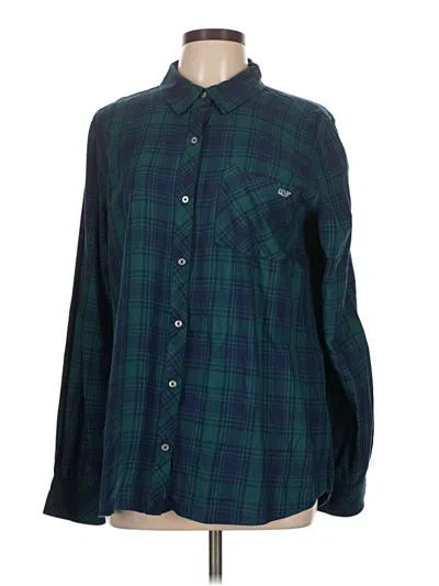 Pre-owned Vineyard Vines Long Sleeve Button Down Shirt In Green