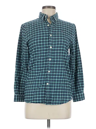 Pre-owned Vineyard Vines Long Sleeve Button Down Shirt In Green