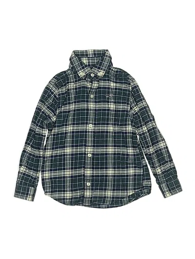 Pre-owned Vineyard Vines Kids' Long Sleeve Button Down Shirt In Green