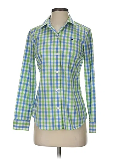 Pre-owned Vineyard Vines Long Sleeve Button Down Shirt In Green