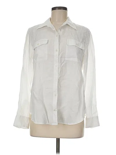 Pre-owned Vineyard Vines Long Sleeve Button Down Shirt In Ivory