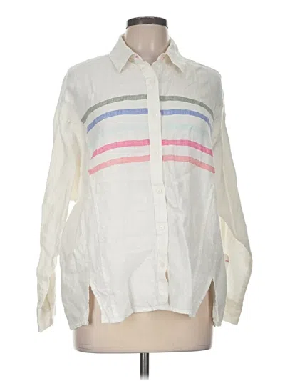 Pre-owned Vineyard Vines Long Sleeve Button Down Shirt In Ivory