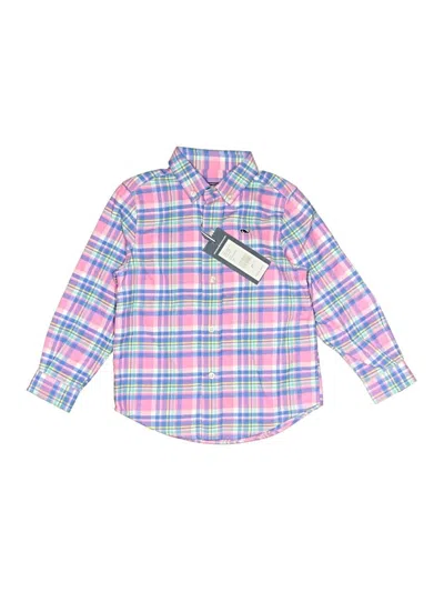 Vineyard Vines Kids' Long Sleeve Button Down Shirt In Multi