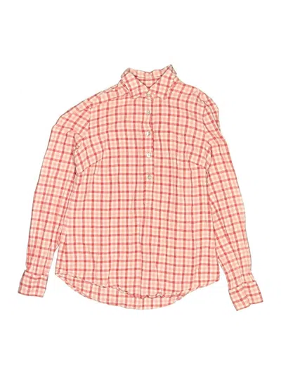 Pre-owned Vineyard Vines Kids' Long Sleeve Button Down Shirt In Orange
