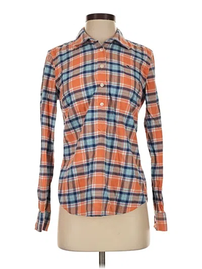 Pre-owned Vineyard Vines Long Sleeve Button Down Shirt In Orange