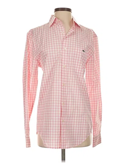 Pre-owned Vineyard Vines Long Sleeve Button Down Shirt In Pink
