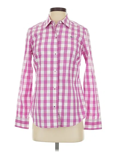 Pre-owned Vineyard Vines Long Sleeve Button Down Shirt In Pink
