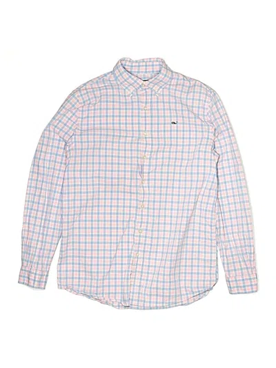 Pre-owned Vineyard Vines Kids' Long Sleeve Button Down Shirt In Pink
