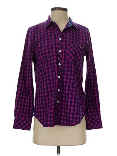Pre-owned Vineyard Vines Long Sleeve Button Down Shirt In Purple