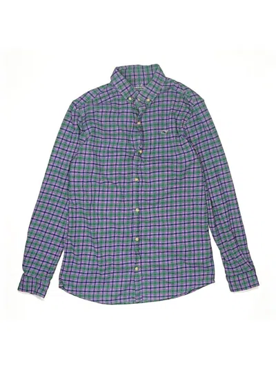Pre-owned Vineyard Vines Kids' Long Sleeve Button Down Shirt In Purple