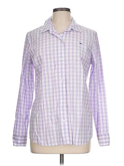 Pre-owned Vineyard Vines Long Sleeve Button Down Shirt In Purple