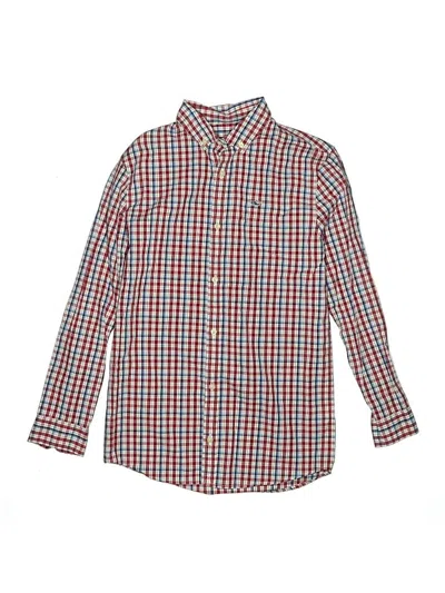 Pre-owned Vineyard Vines Kids' Long Sleeve Button Down Shirt In Red