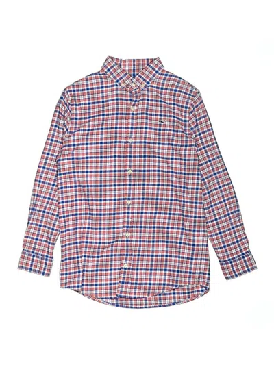 Pre-owned Vineyard Vines Kids' Long Sleeve Button Down Shirt In Red