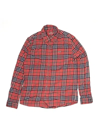 Pre-owned Vineyard Vines Kids' Long Sleeve Button Down Shirt In Red
